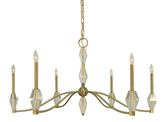 Vivian Six Light Chandelier in Brushed Brass (8|5660 BR)