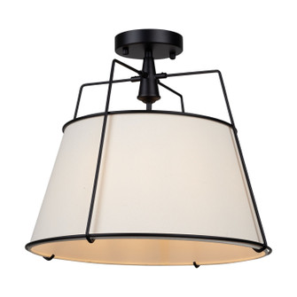 Pullman Three Light Semi-Flush Mount in Black (78|SC13362BK)