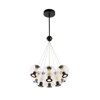 Arlo LED Chandelier in Black (78|AC6848BK)