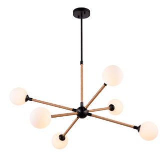 Capilano Six Light Chandelier in Black (78|AC11846BK)