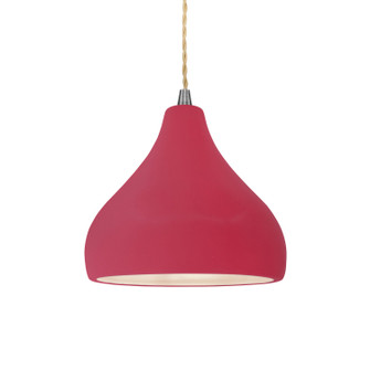 Radiance One Light Pendant in Cerise (102|CER-6560-CRSE-NCKL-BEIG-TWST)