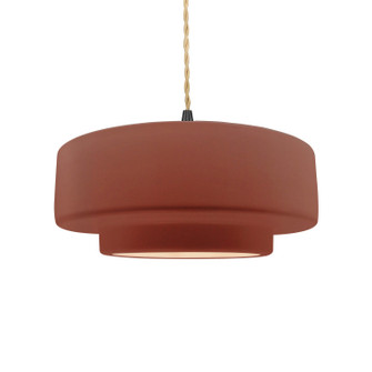 Radiance One Light Pendant in Canyon Clay (102|CER-6543-CLAY-MBLK-BEIG-TWST)
