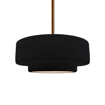 Radiance One Light Pendant in Gloss Black w/ Matte White (102|CER-6543-BKMT-BRSS-RIGID)