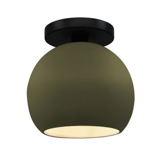 Radiance One Light Semi-Flush Mount in Matte Green (102|CER-6353-MGRN-MBLK)