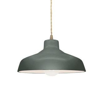 Radiance One Light Pendant in Pewter Green (102|CER-6260-PWGN-ABRS-BEIG-TWST)