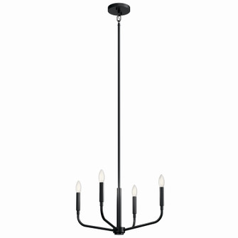 Madden Four Light Chandelier/Semi Flush Mount in Black (12|52716BK)