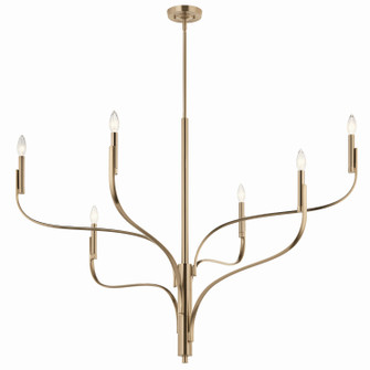 Livadia Six Light Chandelier in Champagne Bronze (12|52674CPZ)