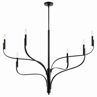 Livadia Six Light Chandelier in Black (12|52674BK)