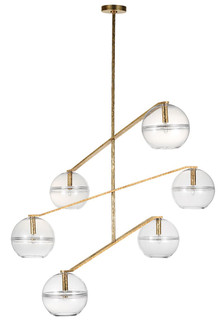 Lowing LED Chandelier in Polished Antique Brass (182|SLCH354CPAB-L)