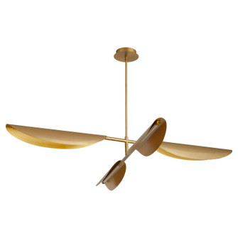 Pivot LED Chandelier in Aged Brass (440|3-407-40)