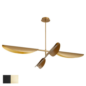 Pivot LED Chandelier in Black W/ Aged Brass (440|3-407-1540)