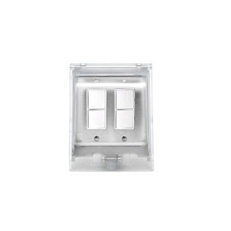 Dual Duplex Switch Weatherproof Flush Mount And Gang Box in Stainless Steel (40|EFDWWPS)