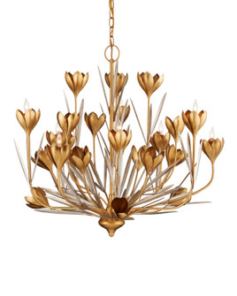 Nine Light Chandelier in Contemporary Gold Leaf/Contemporary Gold/Contemporary Silver Leaf (142|9000-1215)