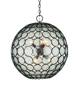 Six Light Chandelier in Satin Black/Clear (142|9000-1201)