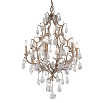Amadeus Six Light Chandelier in Stria Gold Leaf (68|163-06-SGL)