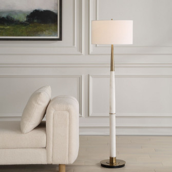 Faro One Light Floor Lamp in Brushed Antique Brass (52|30374)