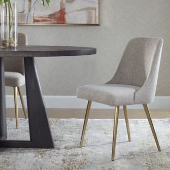 Bramwell Dining Chair in Brushed Gold (52|23838)