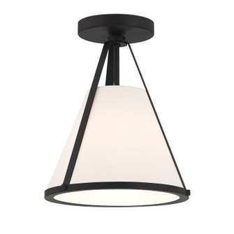 Fulton One Light Semi Flush Mount in Black (60|FUL-900-BK_CEILING)