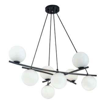 Perch Eight Light Chandelier in Acid Dipped Black (45|9680-ADB-OP)