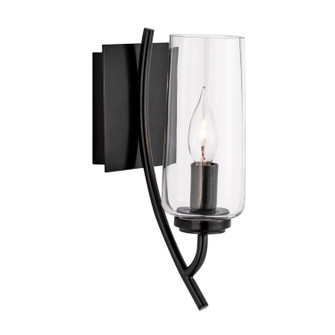 Tulip One Light Wall Sconce in Acid Dipped Black (45|8153-ADB-CL)