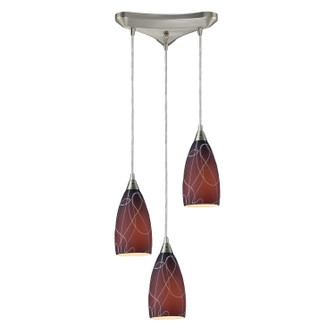Abstractions Three Light Pendant in Brown (45|20002/3BA)