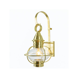 American Onion One Light Outdoor Wall Sconce in Satin Brass (45|1712-SB-CL)