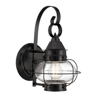 Cottage Onion One Light Outdoor Wall Sconce in Black (45|1323-BL-SE)