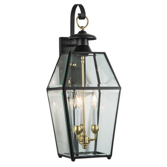 Olde Colony Three Light Outdoor Wall Sconce in Black (45|1067-BL-BE)