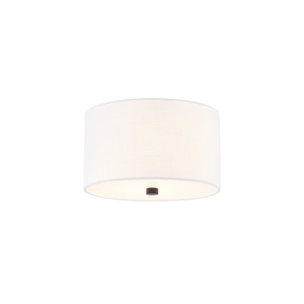 Textile Two Light Flush-Mount in Matte Black (102|FAB-9730-WHTE-MBLK)