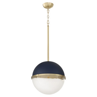 One Light Pendant in Blue w/ Aged Brass (19|82-14-3280)