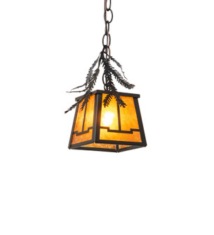 Pine Branch One Light Mini Pendant in Textured Black (57|270182)