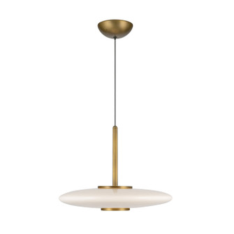 Kyoto LED Pendant in Vintage Brass/Glossy Opal Glass (347|PD37018-VB/GO-3WCCT-UNV)