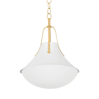Coventry One Light Pendant in Vintage Gold Leaf/ White Plaster (70|4520-VGL/WP)
