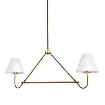 Polly Two Light Linear Pendant in Aged Brass/Bronze (428|H984902-AGB/BRZ)
