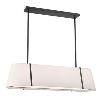 Fulton Four Light Linear Chandelier in Black (60|FUL-917-BK)