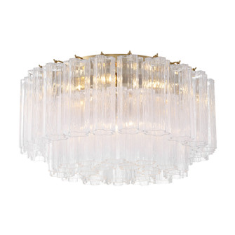 Addis Seven Light Flush Mount in Aged Brass (60|ADD-321-AG-CL)