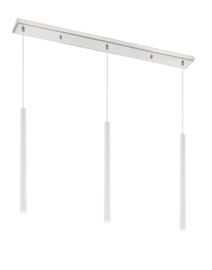 Forest LED Linear Chandelier in Brushed Nickel (224|917MP24-WH-LED-3LBN)