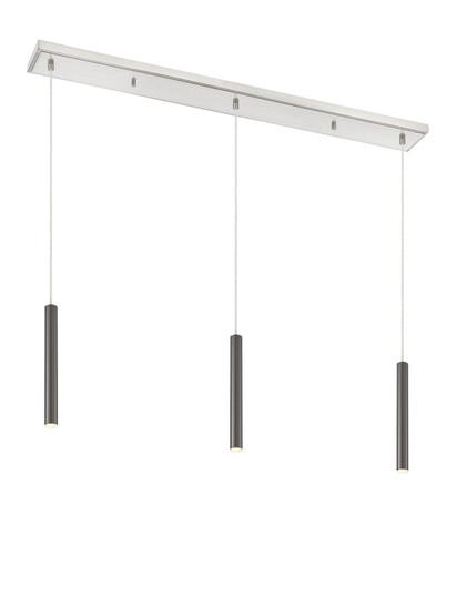Forest LED Linear Chandelier in Brushed Nickel (224|917MP12-PBL-LED-3LBN)