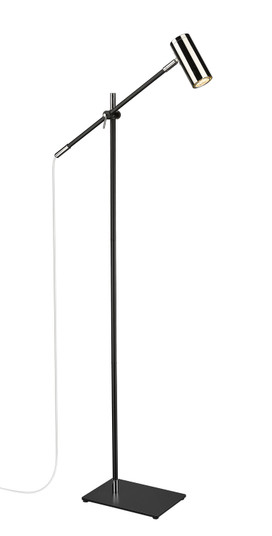 Calumet One Light Floor Lamp in Matte Black / Polished Nickel (224|814FL-MB-PN)