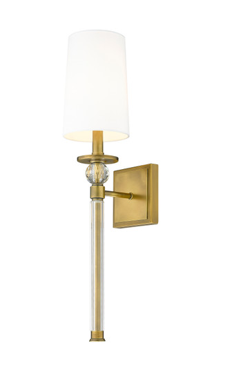 Mia One Light Wall Sconce in Rubbed Brass (224|805-1S-RB-WH)