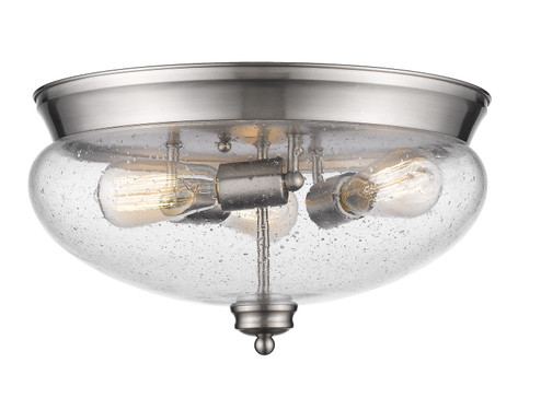 Amon Three Light Flush Mount in Brushed Nickel (224|722F3-BN)