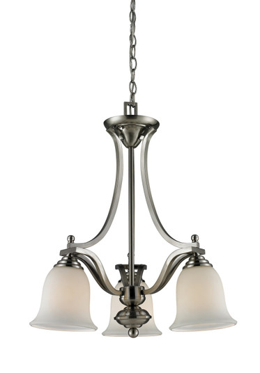 Lagoon Three Light Chandelier in Brushed Nickel (224|704-3-BN)