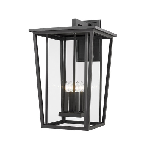 Seoul Four Light Outdoor Wall Sconce in Black (224|571XXL-BK)