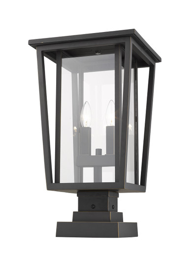 Seoul Two Light Outdoor Pier Mount in Oil Rubbed Bronze (224|571PHBS-SQPM-ORB)