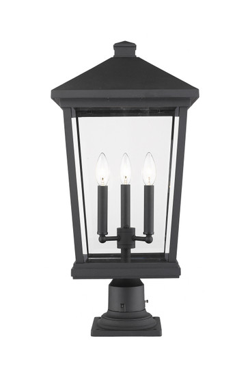 Beacon Three Light Outdoor Pier Mount in Black (224|568PHXLR-533PM-BK)