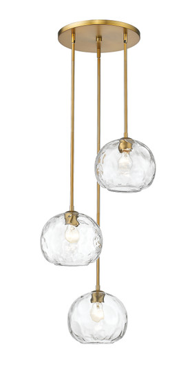 Chloe Three Light Chandelier in Olde Brass (224|490P10-3R-OBR)