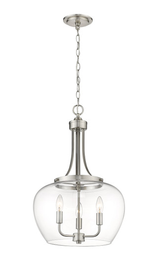 Joliet Three Light Pendant in Brushed Nickel (224|473P16-BN)