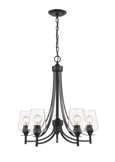 Joliet Five Light Chandelier in Matte Black (224|473-5MB)