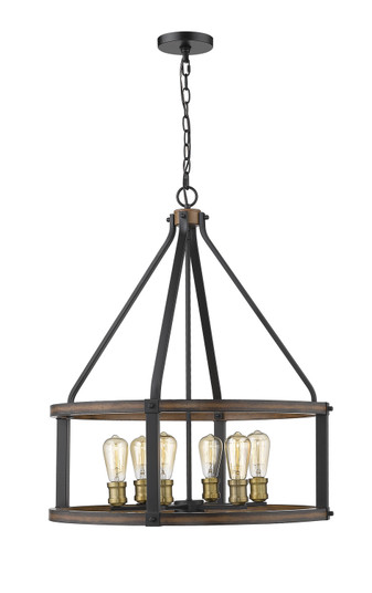 Kirkland Six Light Chandelier in Rustic Mahogany (224|472-6D-RM)