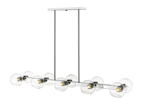 Marquee Ten Light Linear Chandelier in Chrome (224|455-10L-CH)